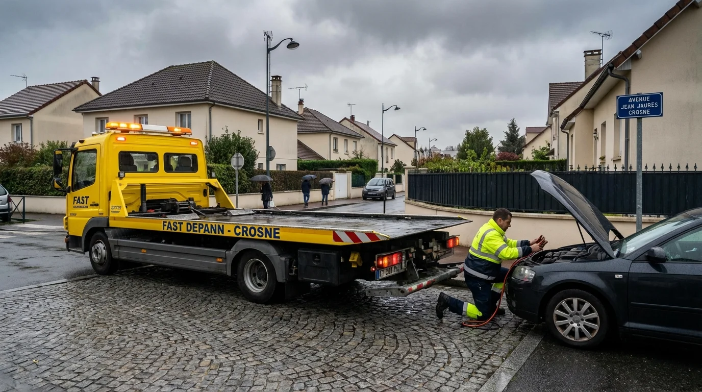 Dépanneuse Fast Depann en intervention à Crosne (91560)