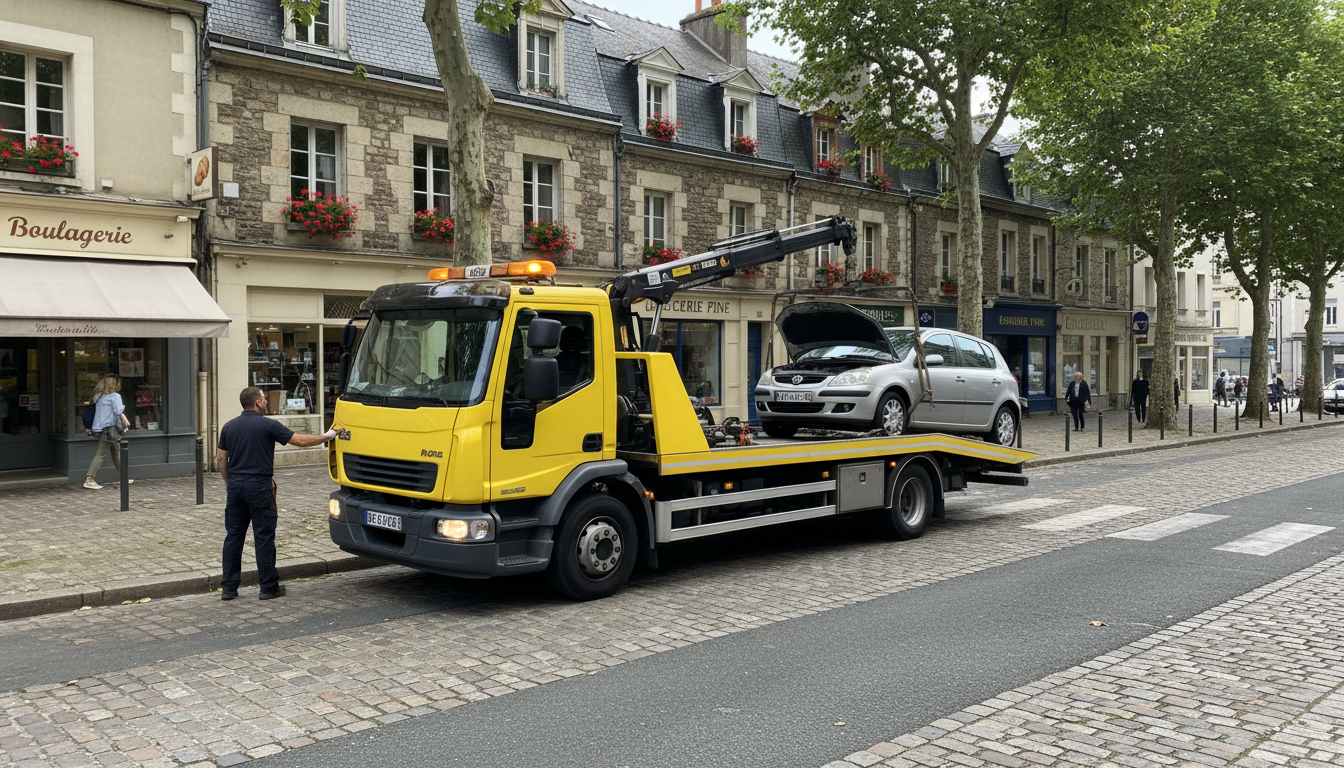 Dépanneuse Fast Depann en intervention rapide pour un dépannage auto à Montmagny, Val d'Oise.