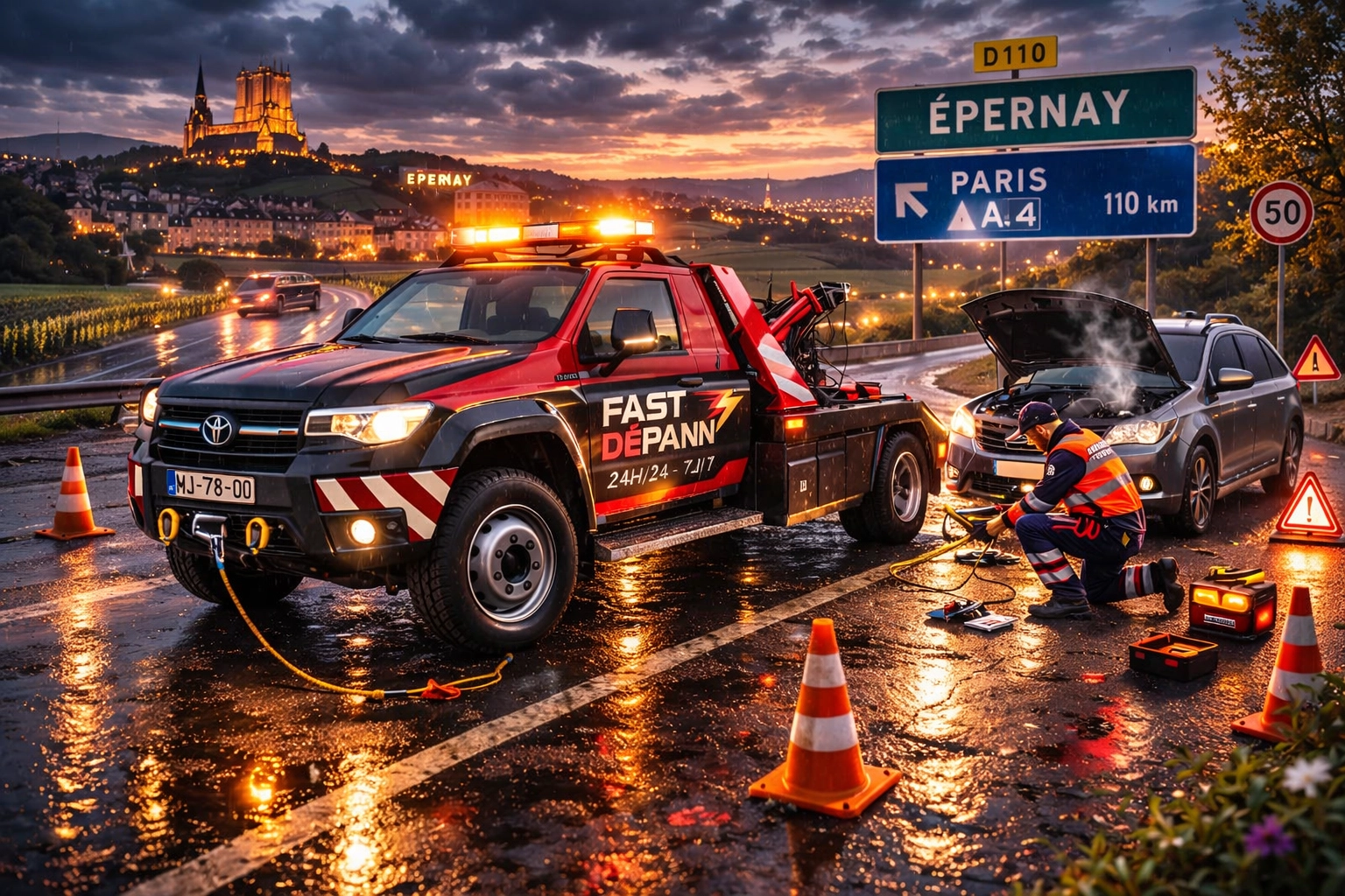 Dépannage auto à Épernay (51200) – intervention Fast Depann 24h/24