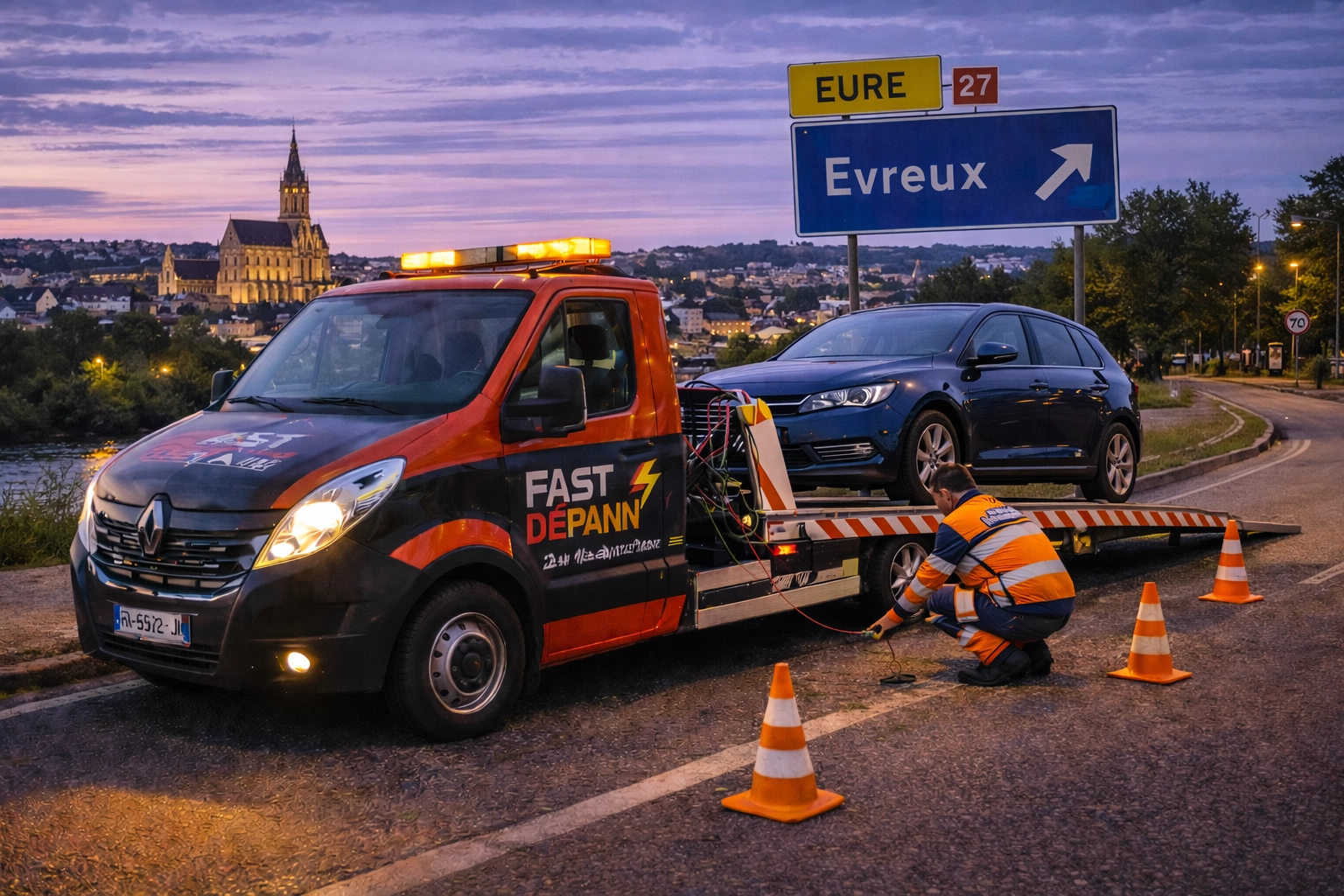 Dépannage auto et remorquage à Évreux
