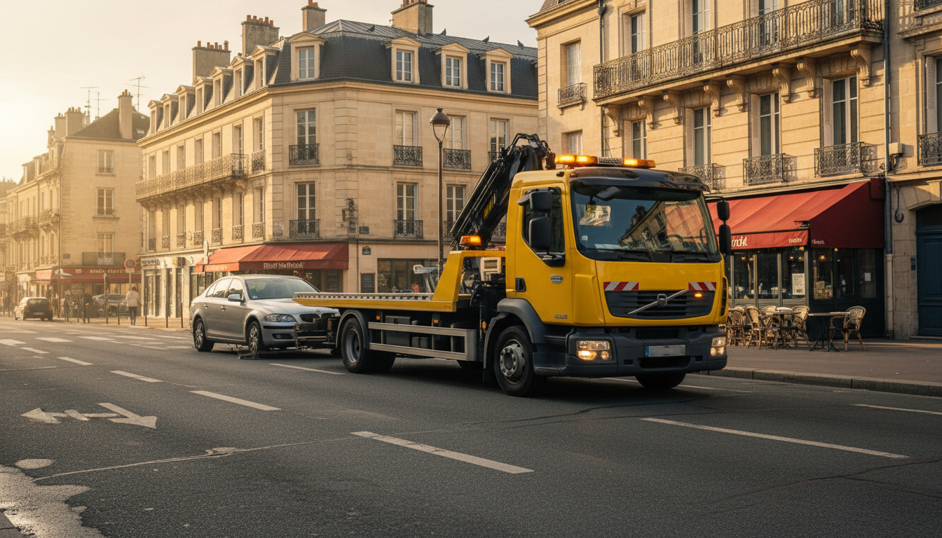 Dépanneuse Fast Depann en intervention rapide pour un dépannage auto à Persan, Val d'Oise (95).