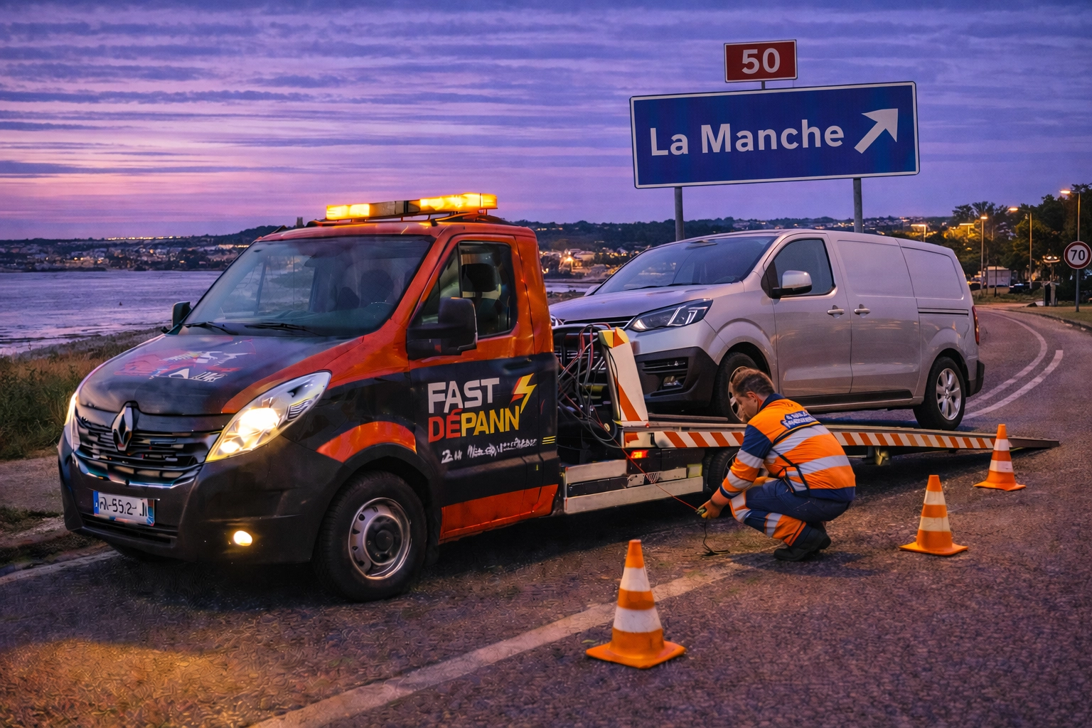 Dépannage auto et remorquage dans la Manche (50)