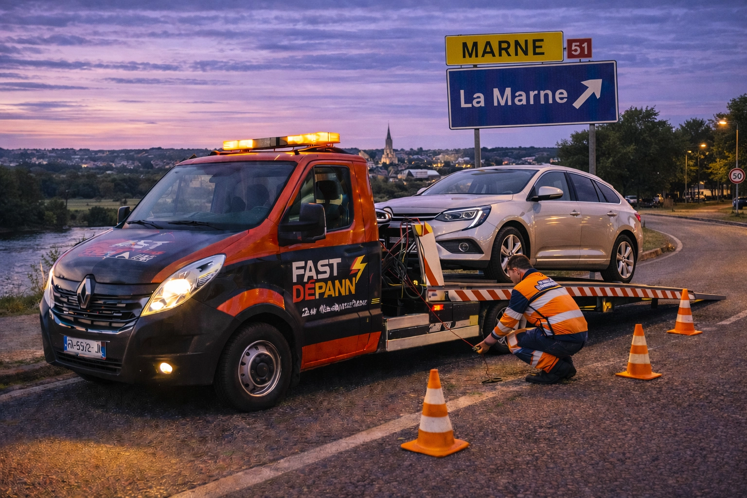 Dépannage auto et remorquage dans la Marne (51)