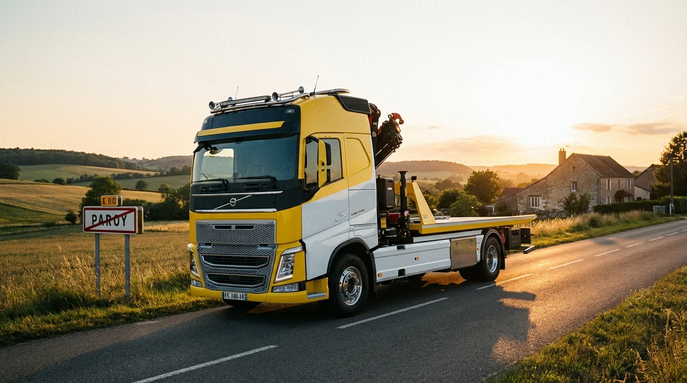 Dépanneuse Fast Depann en intervention à Paroy