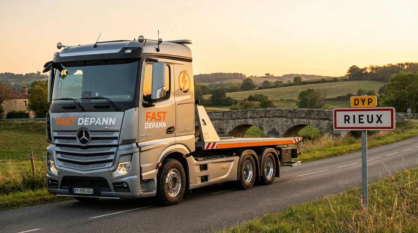 Camion de dépannage Fast Depann en intervention à Rieux
