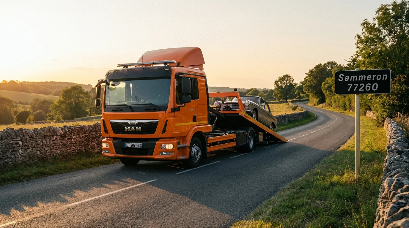 Dépanneuse Fast Depann en intervention d'urgence à Sammeron 77260