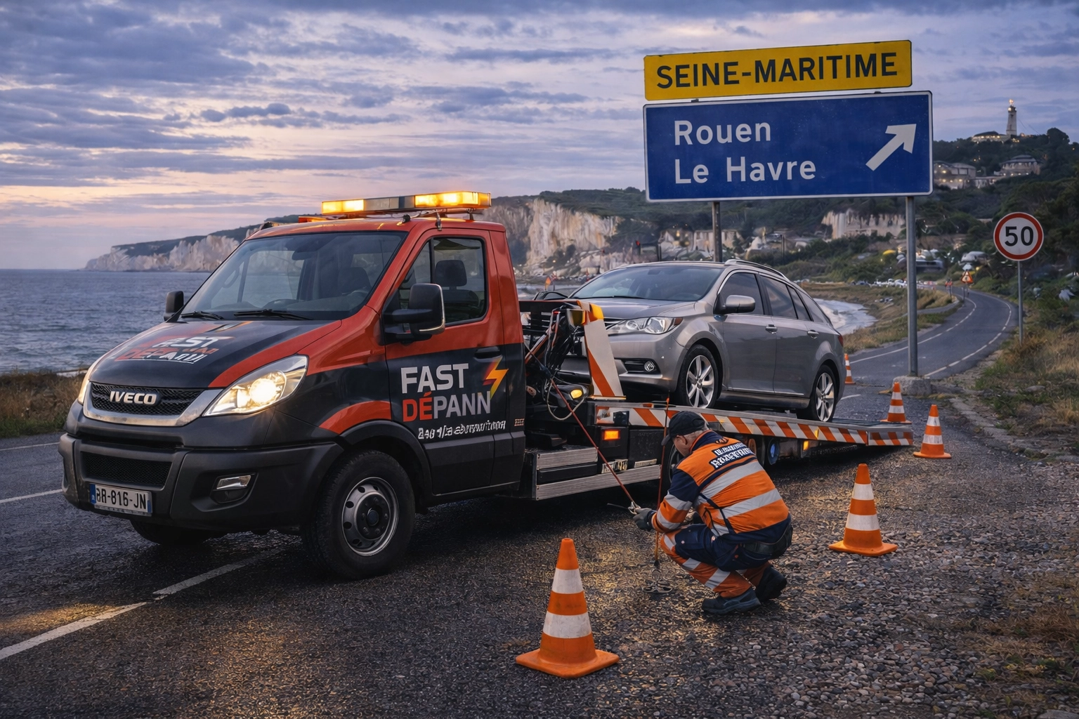 Dépannage auto et remorquage en Seine-Maritime (76)