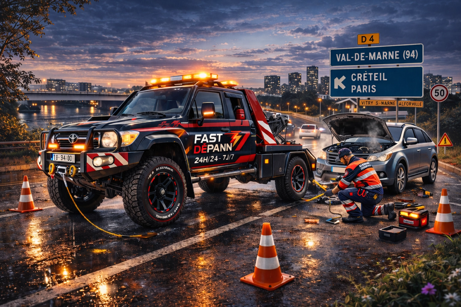 Dépannage auto et remorquage dans le Val-de-Marne (94)