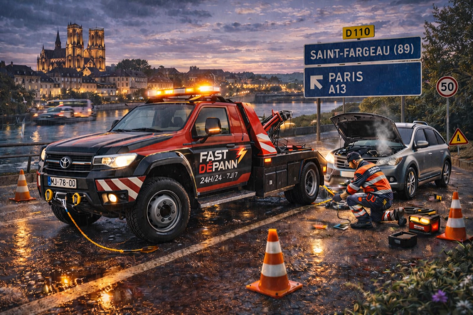 Dépannage auto et remorquage dans l’Yonne (89)