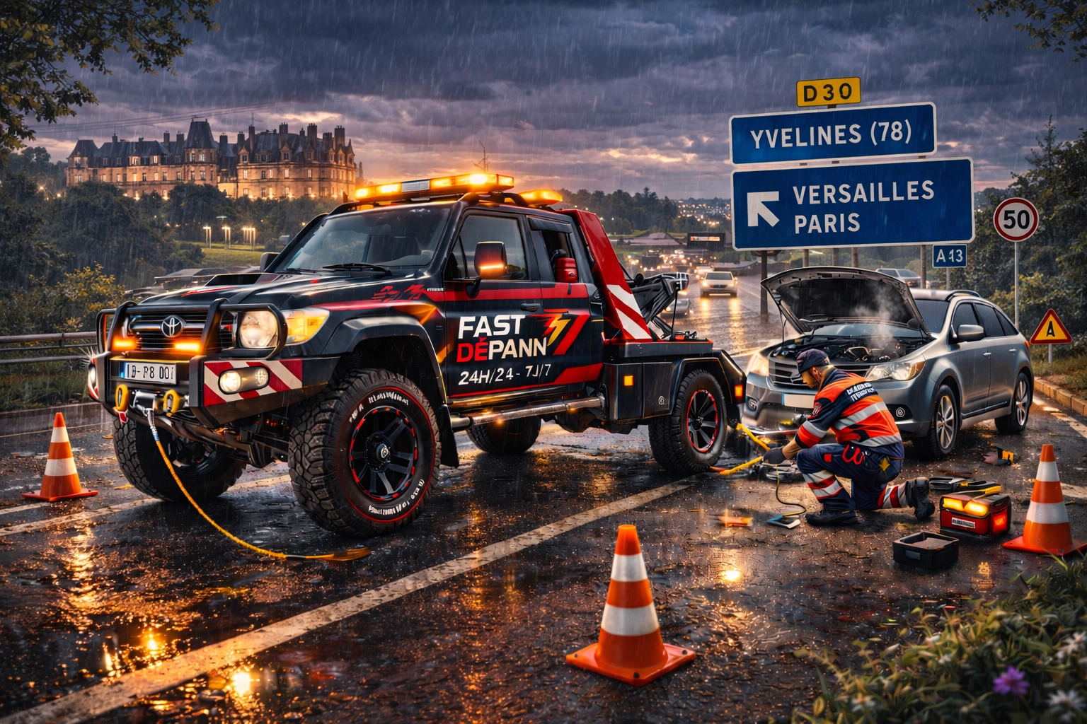 Dépannage auto et remorquage dans les Yvelines (78)